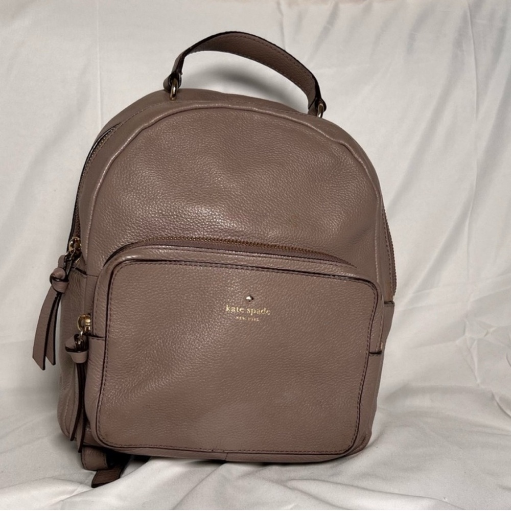 Kate Spade Taupe Leather Backpack